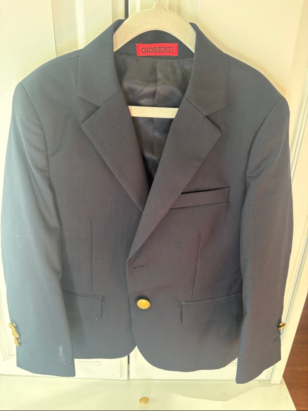 Gioberti Boys' Navy Single-Button Blazer